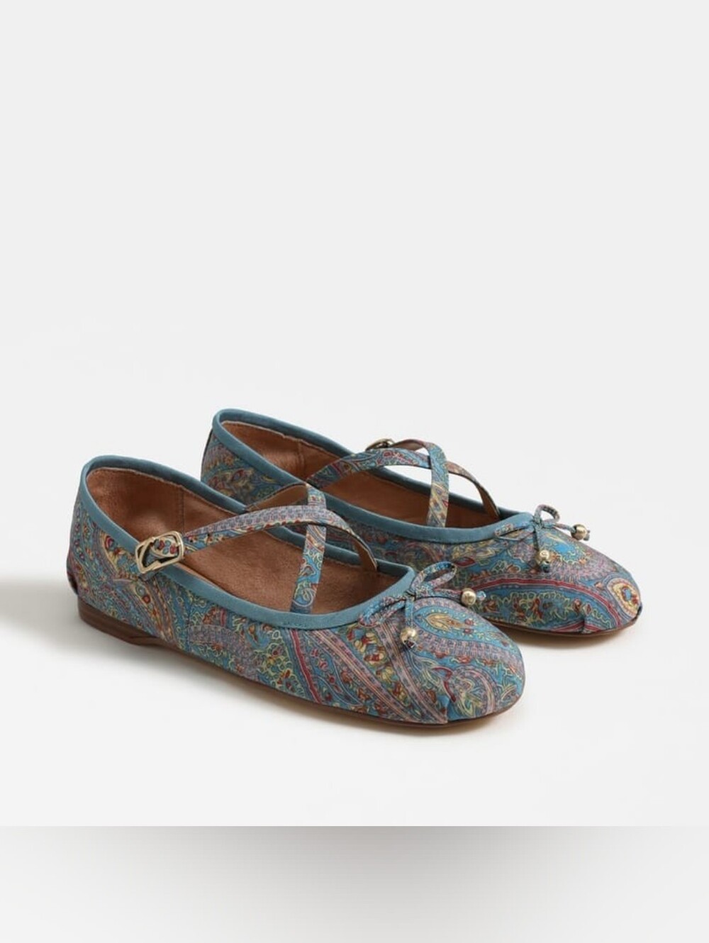Sam Edelman Zuri Strap Ballet Flat in Color Blue Crush Size 10